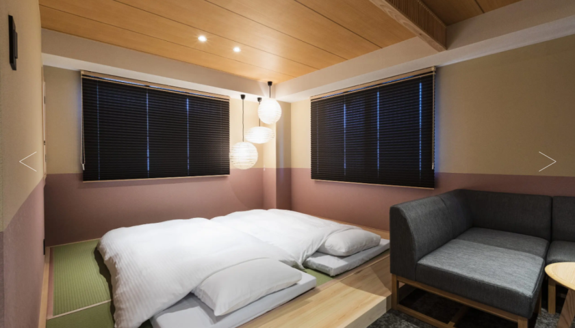 Japanese-Western style room with queen bed